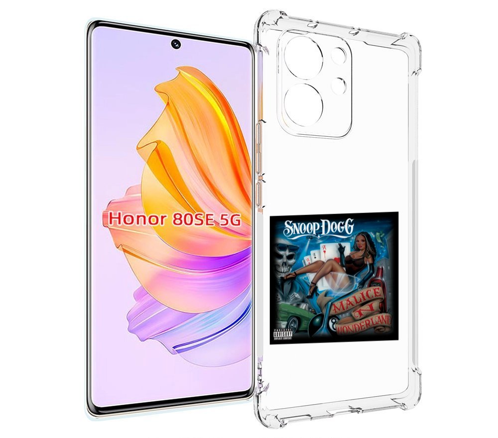 

Чехол MyPads Snoop Dogg MALICE N WONDERLAND для Honor 80 SE, Прозрачный, Tocco
