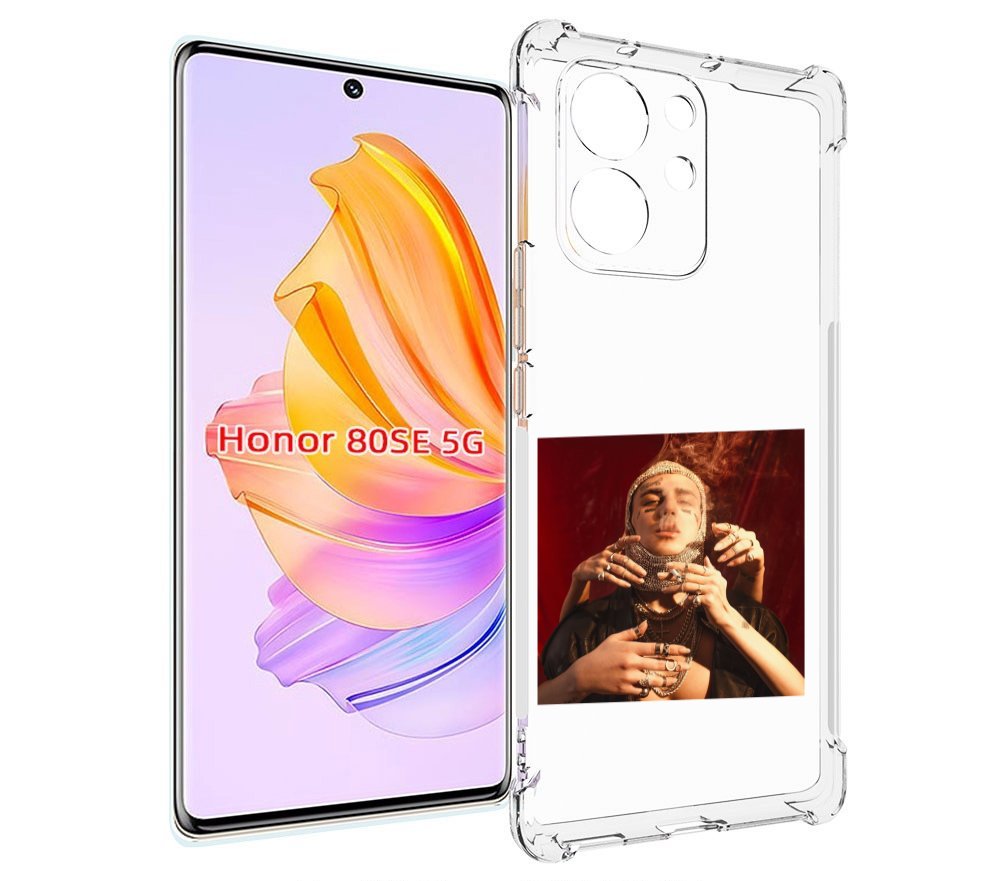 

Чехол MyPads Slime face для Honor 80 SE, Прозрачный, Tocco
