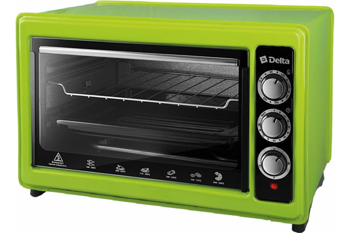 

Мини-печь Delta D-0123, зеленый, зеленый