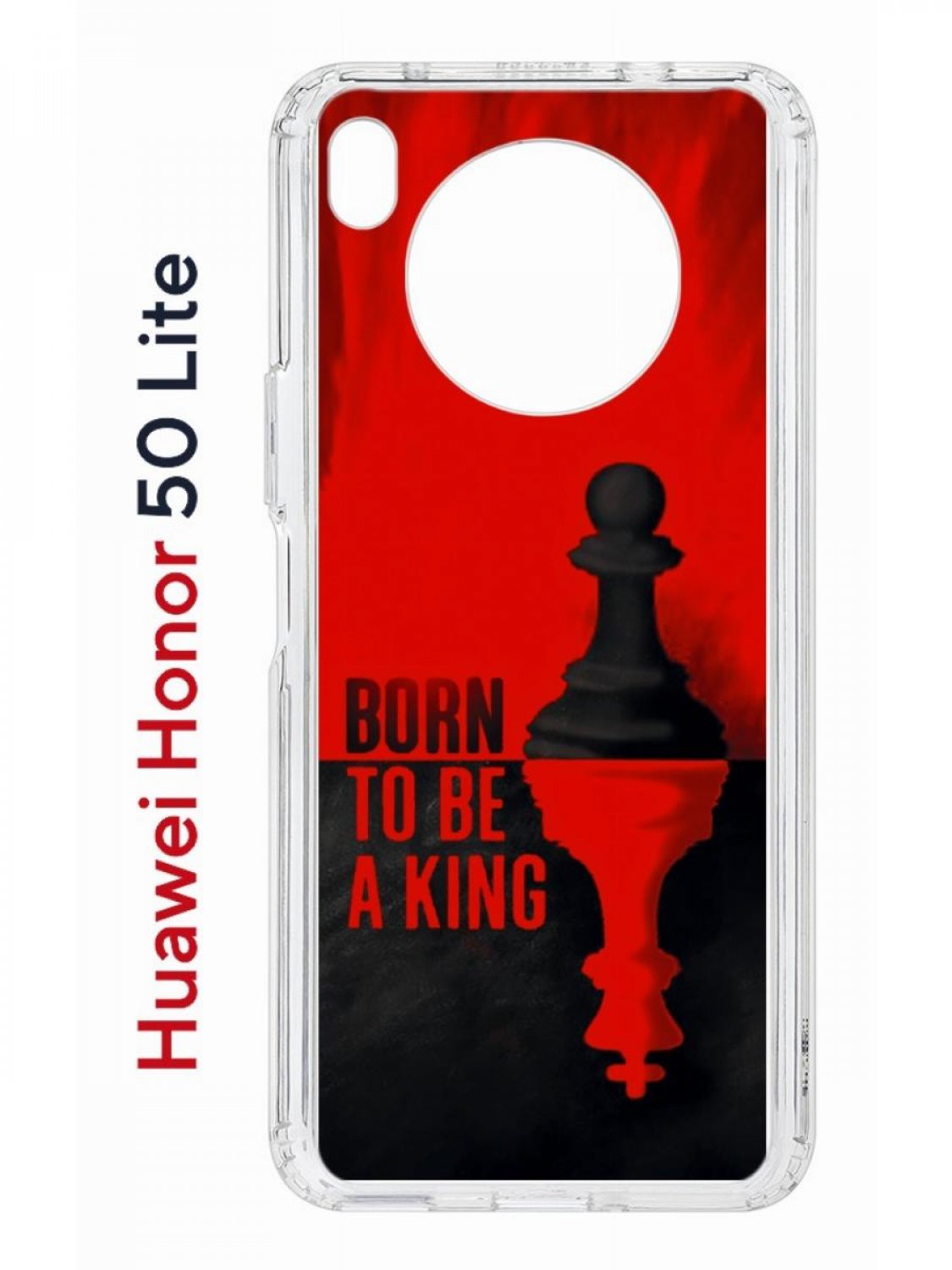 фото Чехол на honor 50 lite, huawei nova 8i kruche print born to be a king, защитный бампер кruче