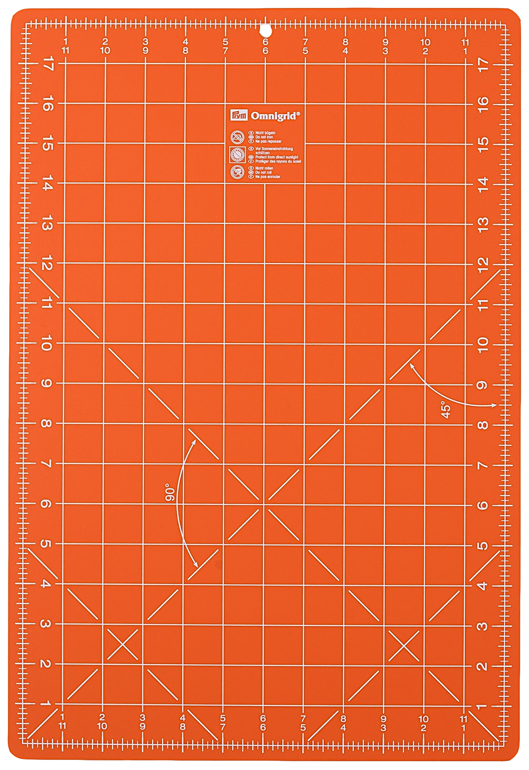 фото Коврик для резки с шкалой prym 611466 omnigrid 30x45см оранжевый