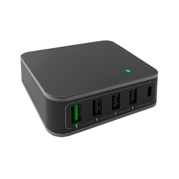 фото Сетевое зарядное устройство tfn 4 usb/1 usb type-c, 3 a, (tfn-wc06) black