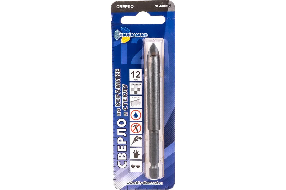 

TRIO-DIAMOND Сверло по керамике и стеклу 12мм 430012
