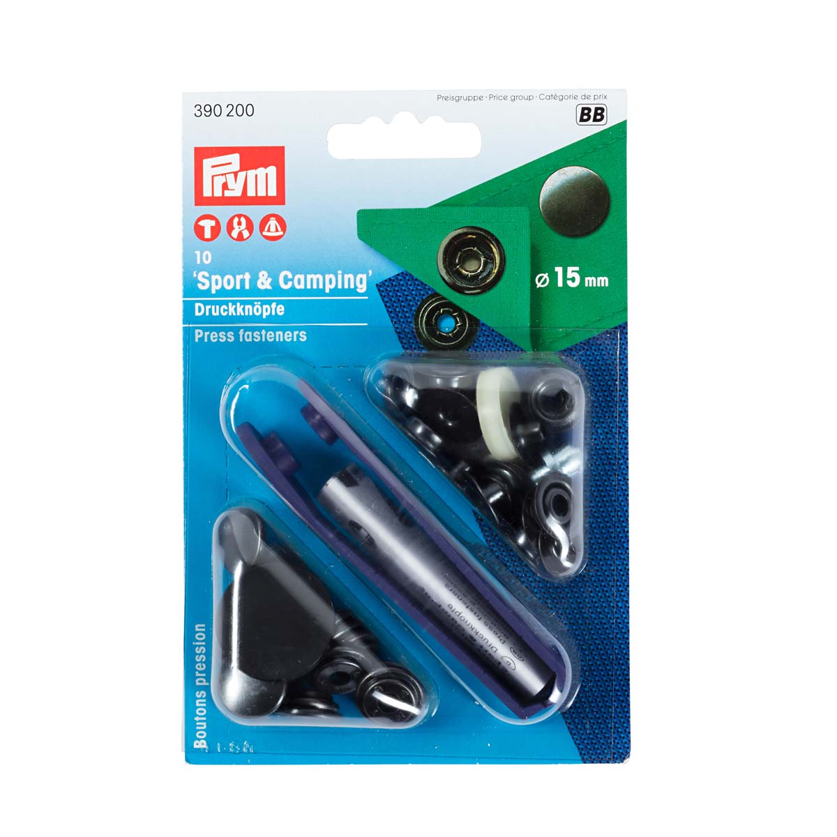 

Кнопка Prym 390200 Спорт&Кэмпинг, диаметр 15 мм, черный, 10 шт