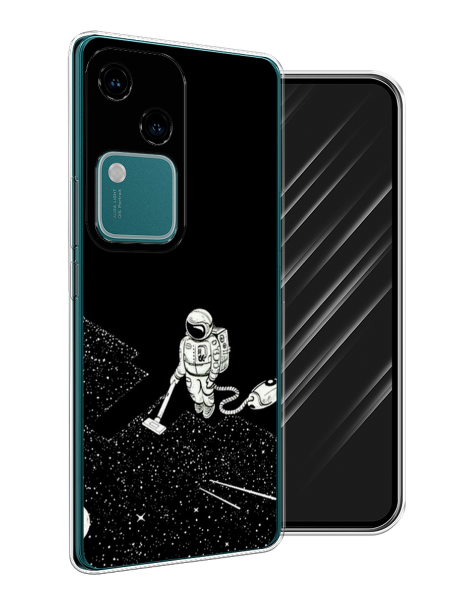 

Чехол Awog на Vivo V30/S18 "Космонавт с пылесосом", Белый, 2610250-1