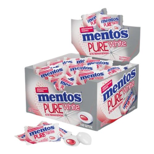 Жевательная резинка Mentos Pure White Клубника 2 г