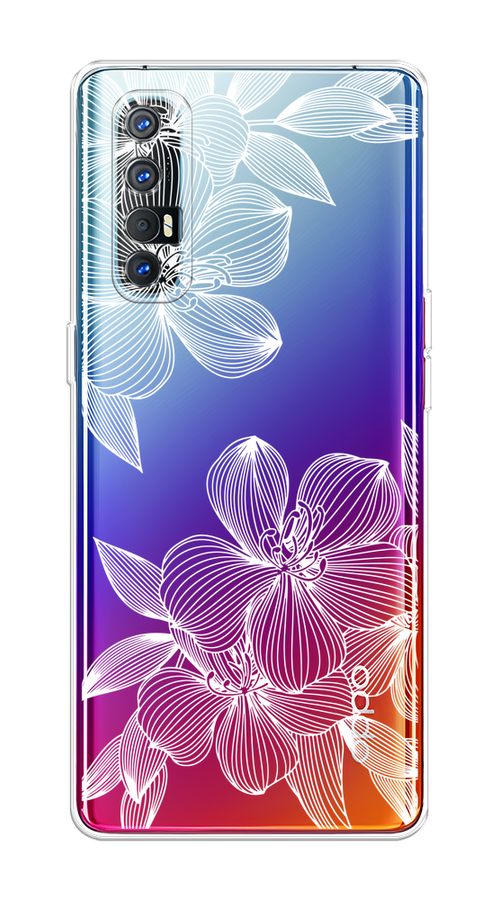 

Чехол на Oppo Reno 3 Pro "Крокус", Белый;прозрачный, 252550-1