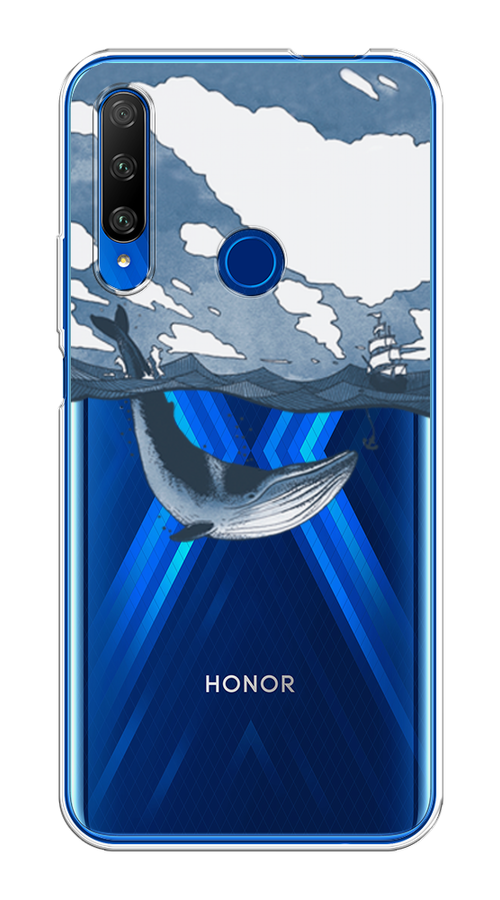 

Чехол на Huawei Honor 9X Premium "Большой кит", Синий, 610650-1