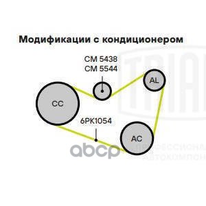 

TRIALLI Ролик поликлинового ремня натяжной