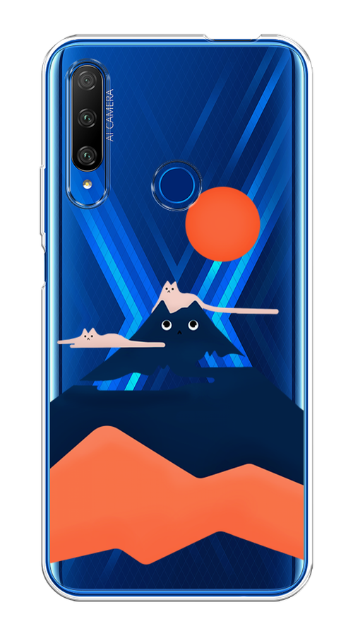 

Чехол на Huawei Honor 9X Premium "Кот-гора", Черный;оранжевый, 610650-4