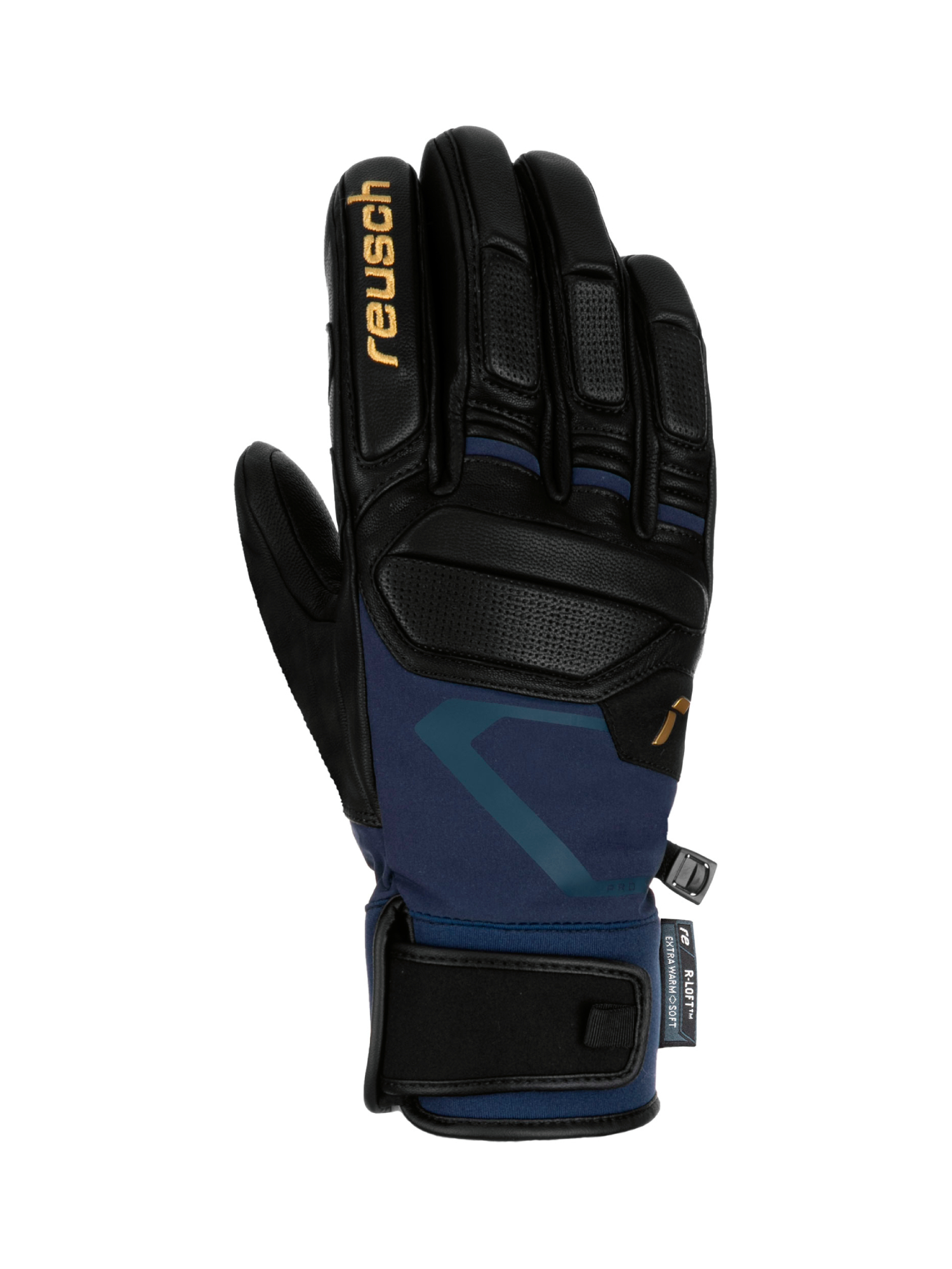 

Перчатки Горнолыжные Reusch Pro Rc Black/Dress Blue/Gold (Inch (Дюйм):7,5), Синий;черный;золотистый, Pro Rc