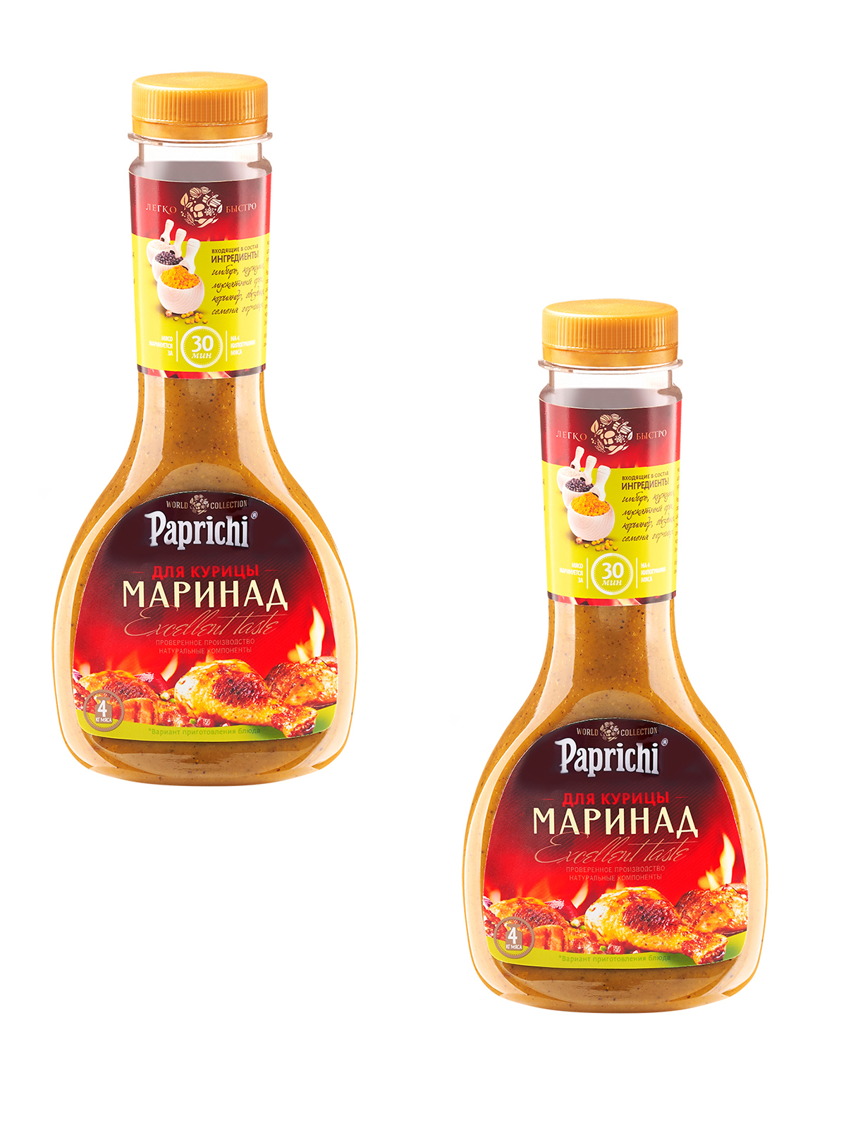 

Маринад Для курицы Paprichi 2 штуки ПЭТ по 380 грамм