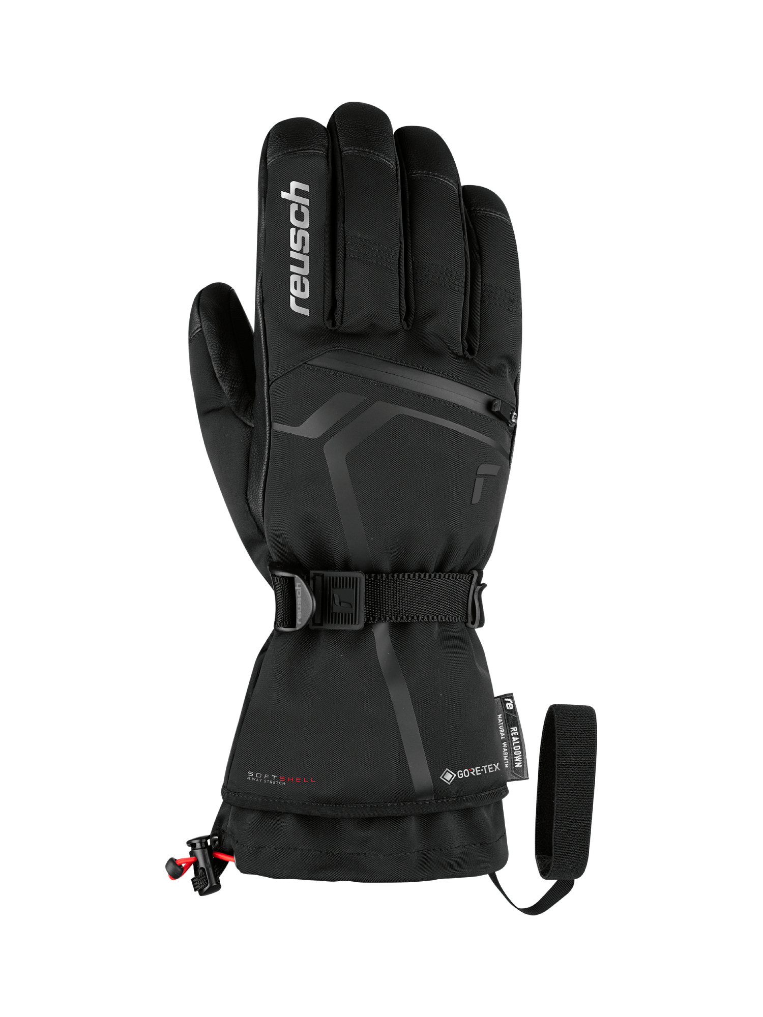 Перчатки Горнолыжные Reusch Down Spirit Gtx Black/Silver (Inch (Дюйм):10)