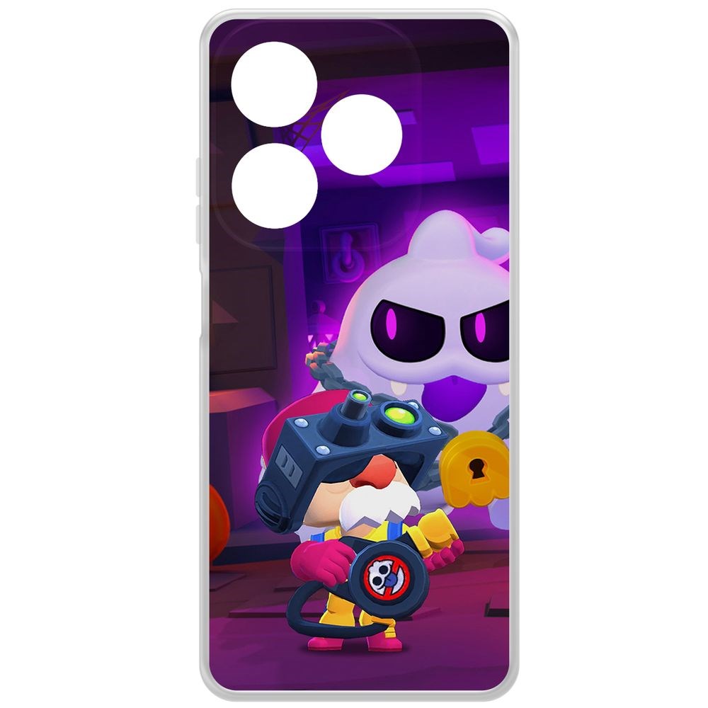 

Чехол-накладка Case Brawl Stars-Охотник за Скуиками Гэйл для ITEL P55, Прозрачный