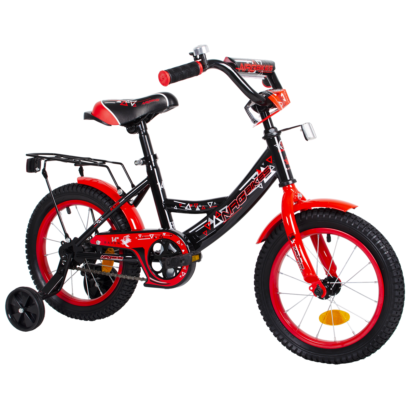 

Велосипед NRG Bikes Ravon 14" Black/Red УТ000012776, RAVON