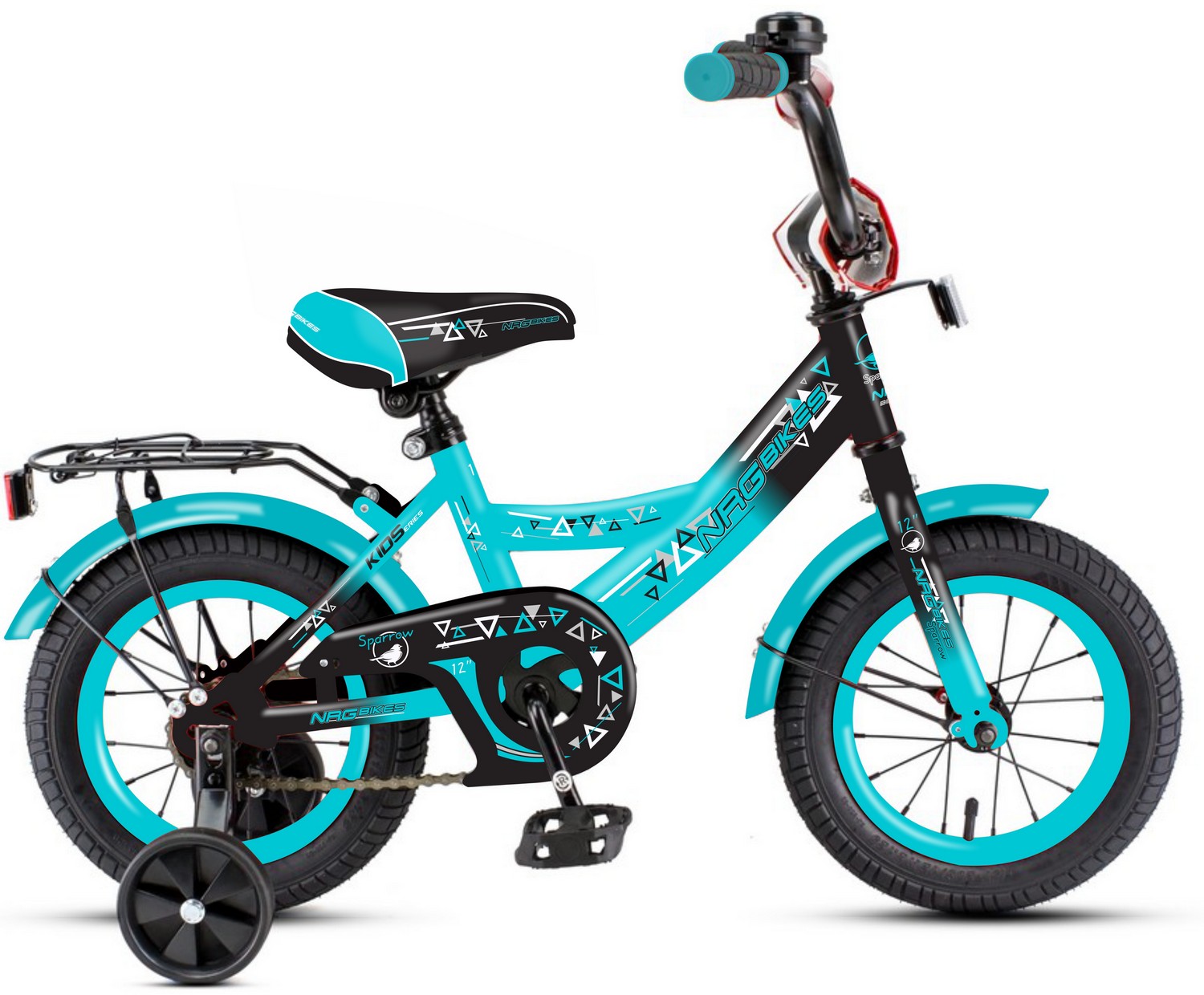 

Велосипед NRG Bikes Sparrow 12" Mint/Black УТ000012767, SPARROW
