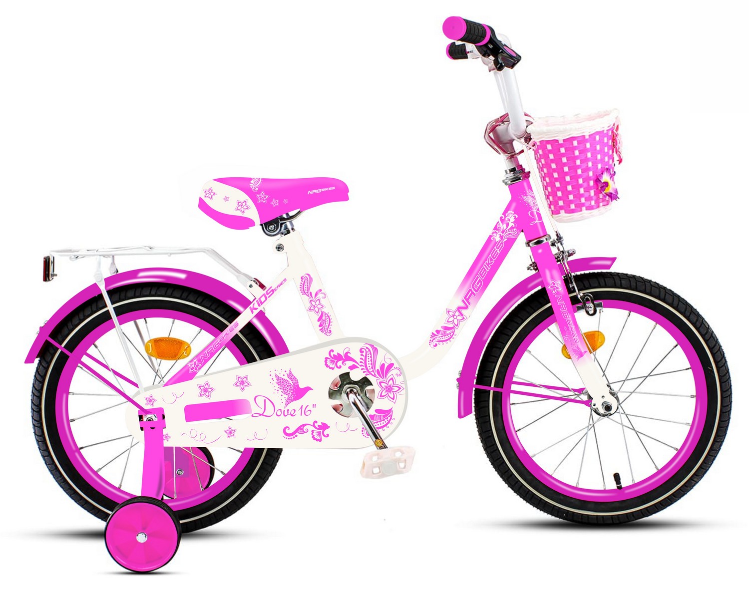 фото Велосипед nrg bikes dove 16 white/pink ут000012769