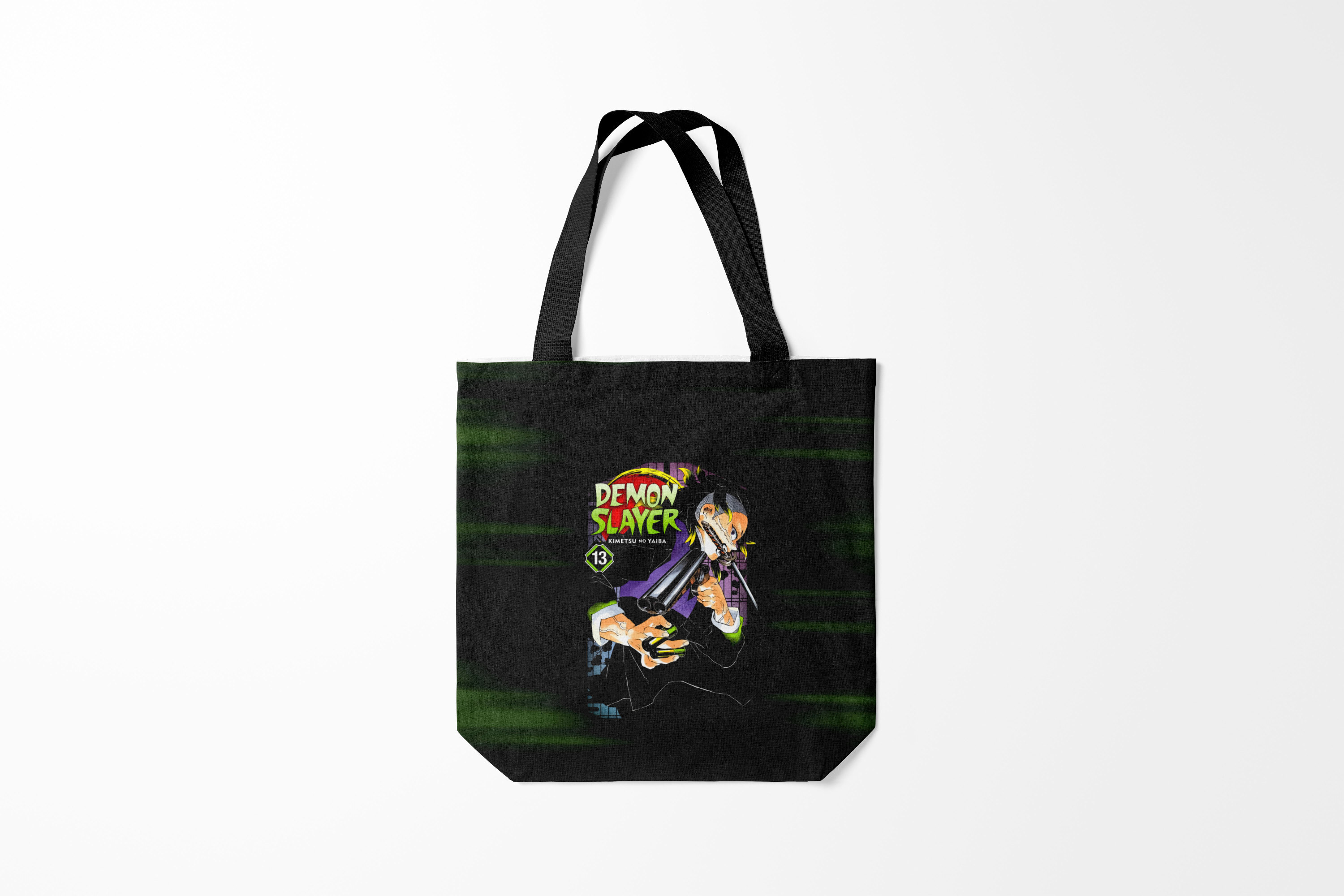 

Сумка шoппер унисекс Burnettie Клинок рассекающий демонов, черный, Клинок рассекающий демонов