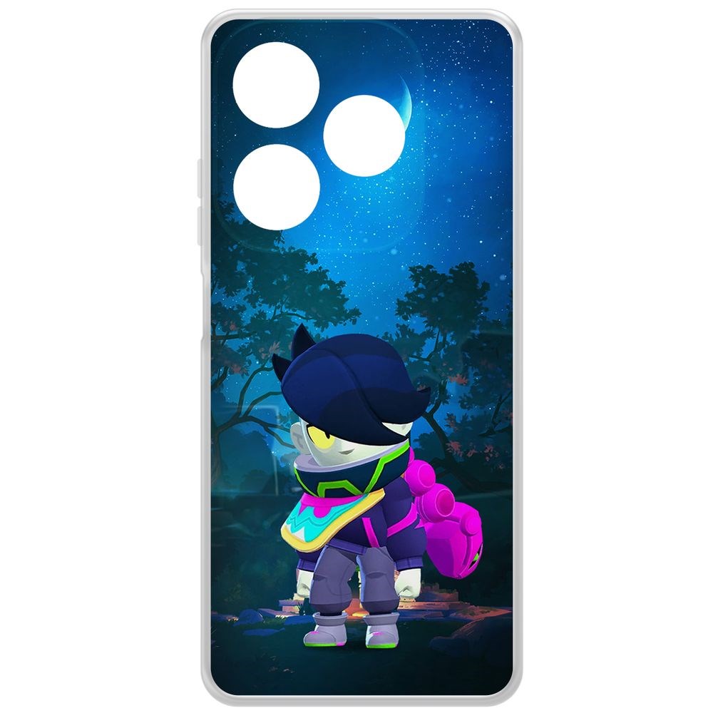 

Чехол-накладка Case Brawl Stars-Орочи Эдгар для ITEL P55, Прозрачный