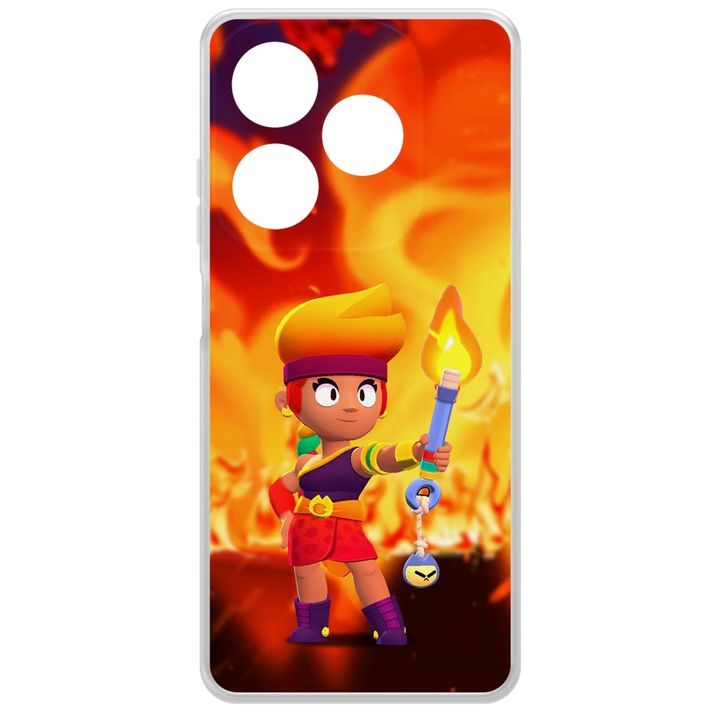 

Чехол-накладка Case Brawl Stars-Амбер для ITEL P55, Прозрачный