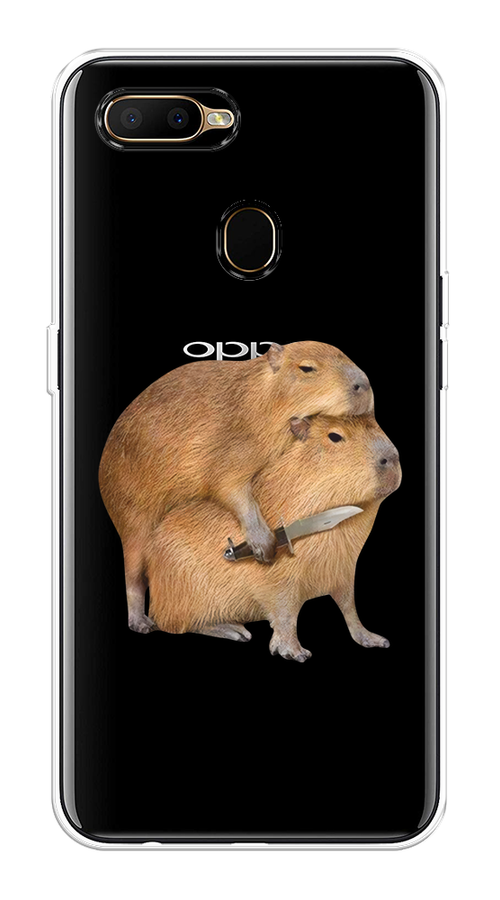 

Чехол на Oppo A5s "Капибара с ножом", Бежевый, 252350-1