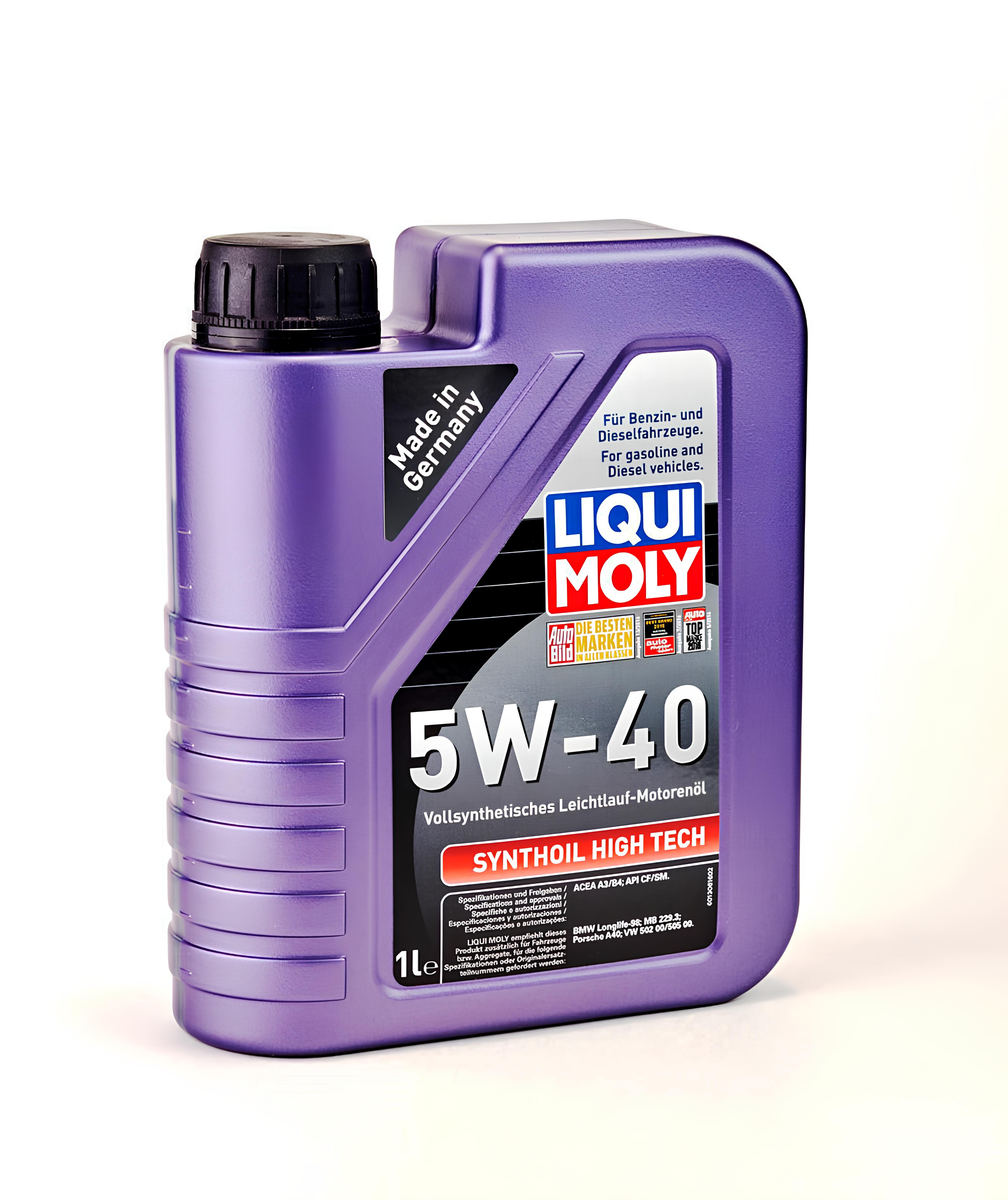 

Моторное масло LIQUI MOLY синтетическое High Tech 5W40 Api Sn Acea A3/B4 1л