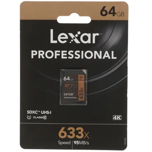 Карта памяти Lexar SDXC LSD64GCB1EU633 64Гб (НФ-00022586)