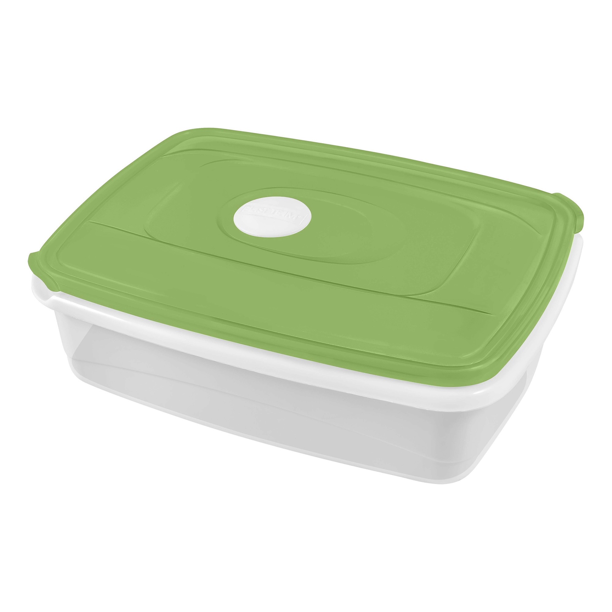 

Контейнер для хранения продуктов Plast Team Micro Top Box для СВЧ с крышкой 1,3 л, Прозрачный;зеленый