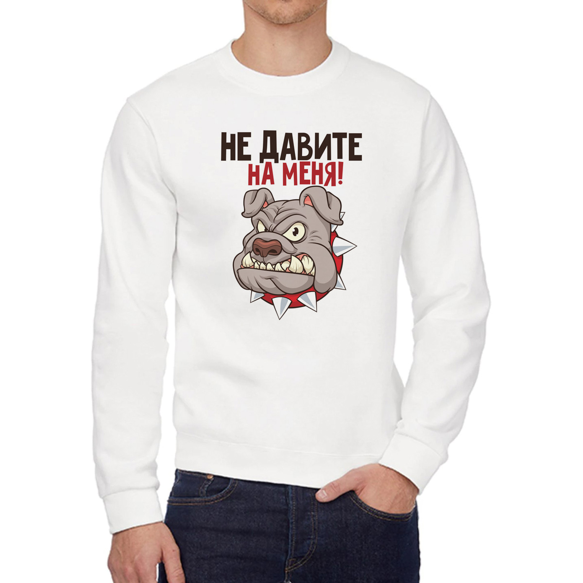 

Свитшот унисекс CoolPodarok W0151543 белый 46 RU, W0151543