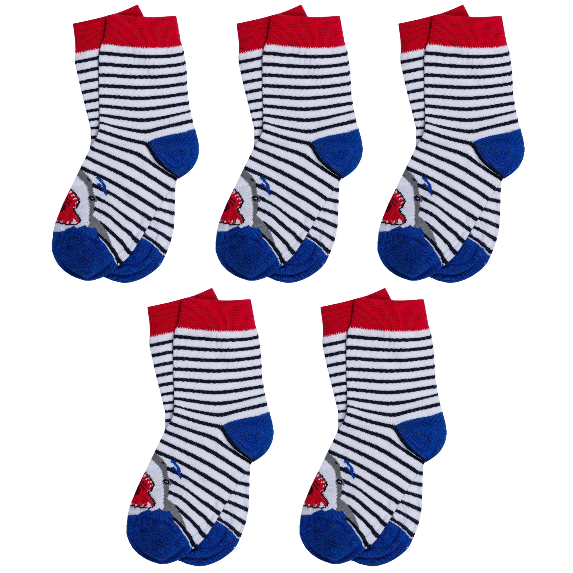 Носки детские Rusocks 5-Д-43 цв. белый; черный; синий; красный; серый р. 16-18
