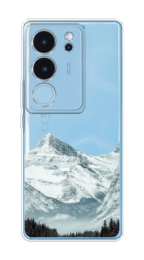 

Чехол на Vivo V29 "Горы арт 1", Белый;зеленый, 269350-1