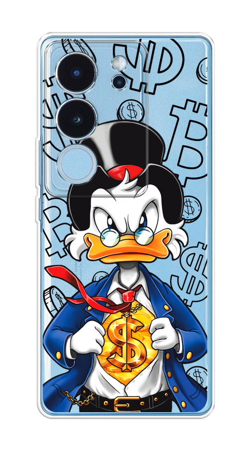 

Чехол на Vivo V29 "Scrooge Goldman", Черный;белый;синий, 269350-1