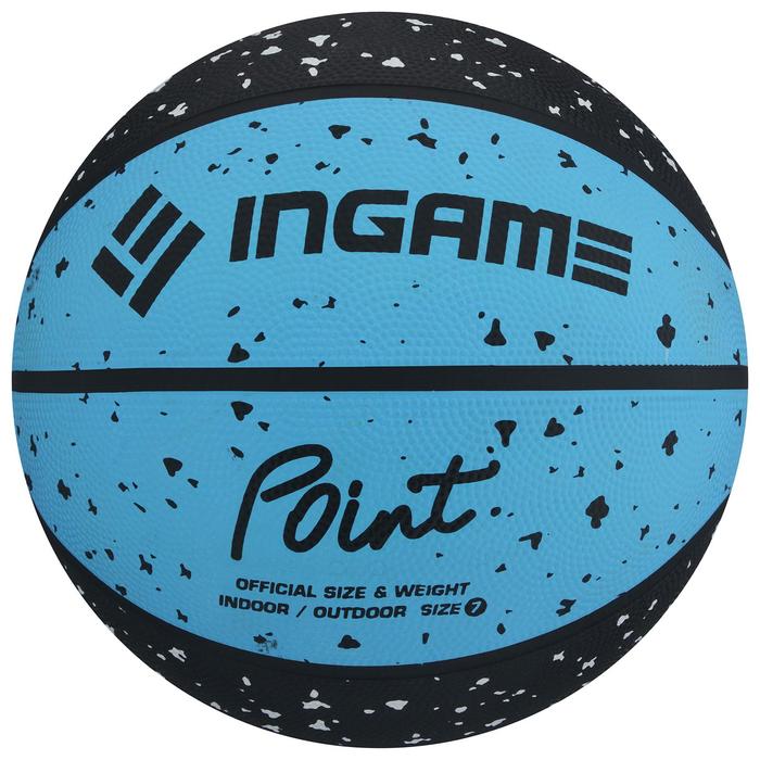 Мяч баскетбольный INGAME Point №7 (черно-синий)