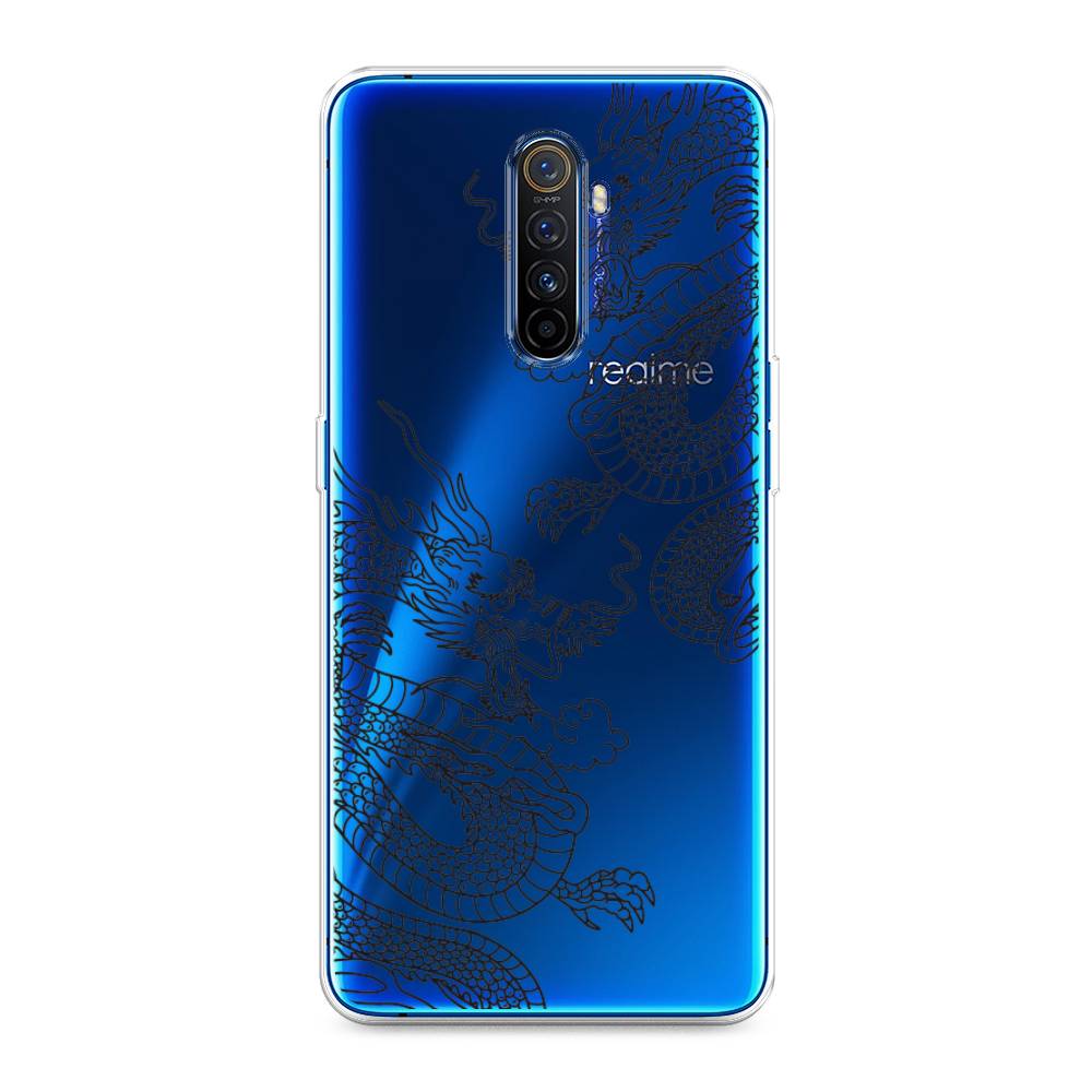 

Чехол на Realme X2 Pro "Два китайских дракона", Серый;черный, 251750-1