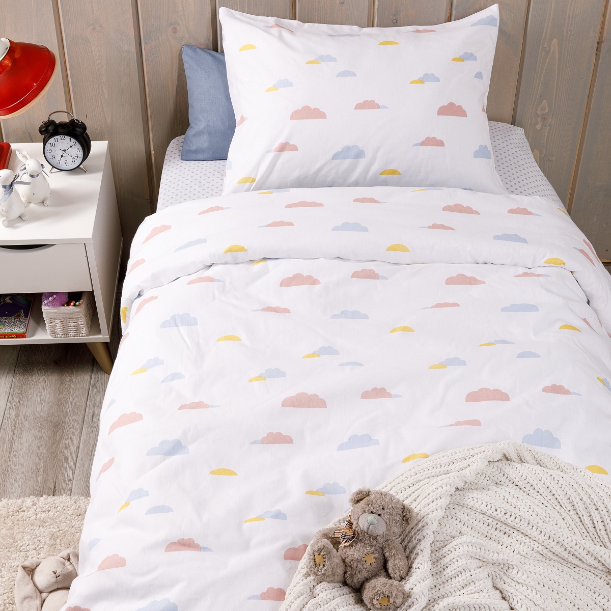 Комплект детского постельного белья Ночь Нежна Облачка, розовое облако волшебная ночь комплект штор 270x165 см 2 шт