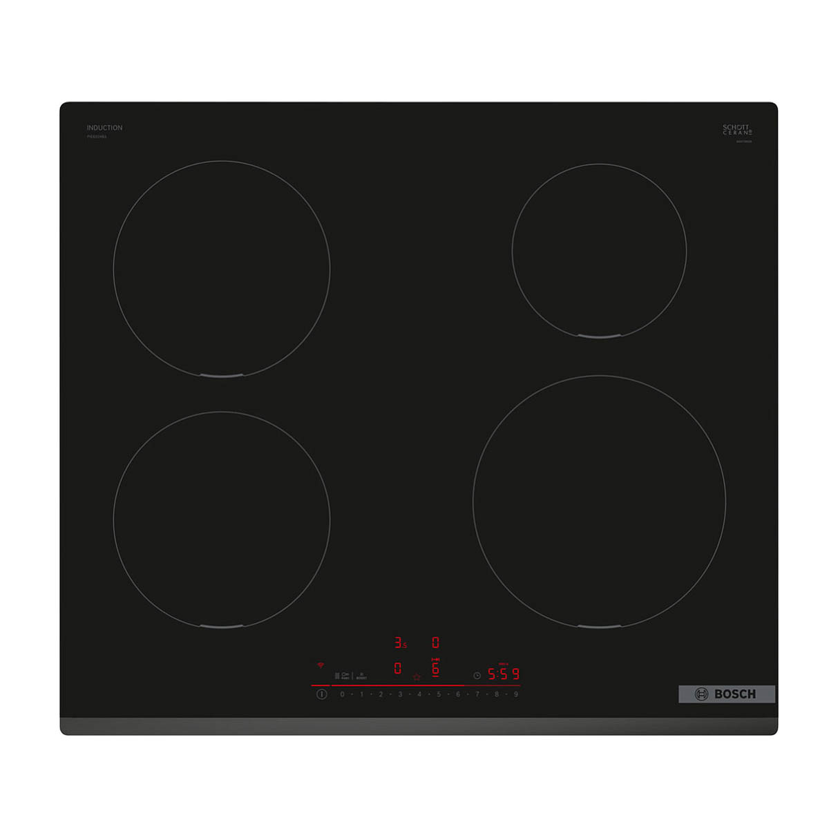 

Встраиваемая варочная панель индукционная Bosch PIE631HB1E черный, PIE631HB1E