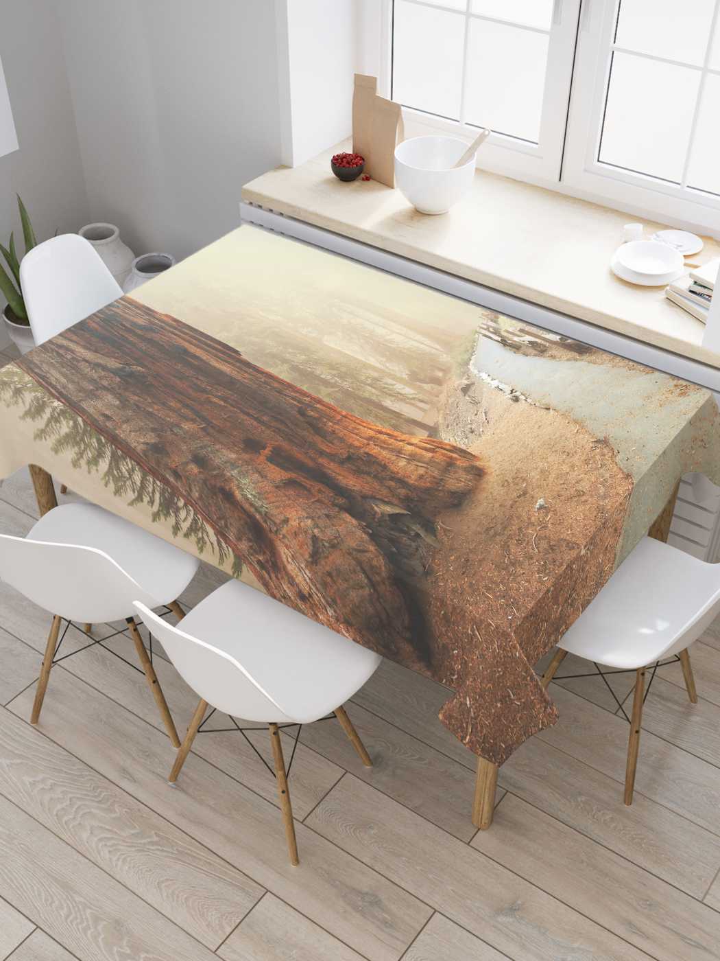 

Скатерть прямоугольная JoyArty "Туманная тропинка" из оксфорда, 180x145 см, Голубой, Туманная тропинка