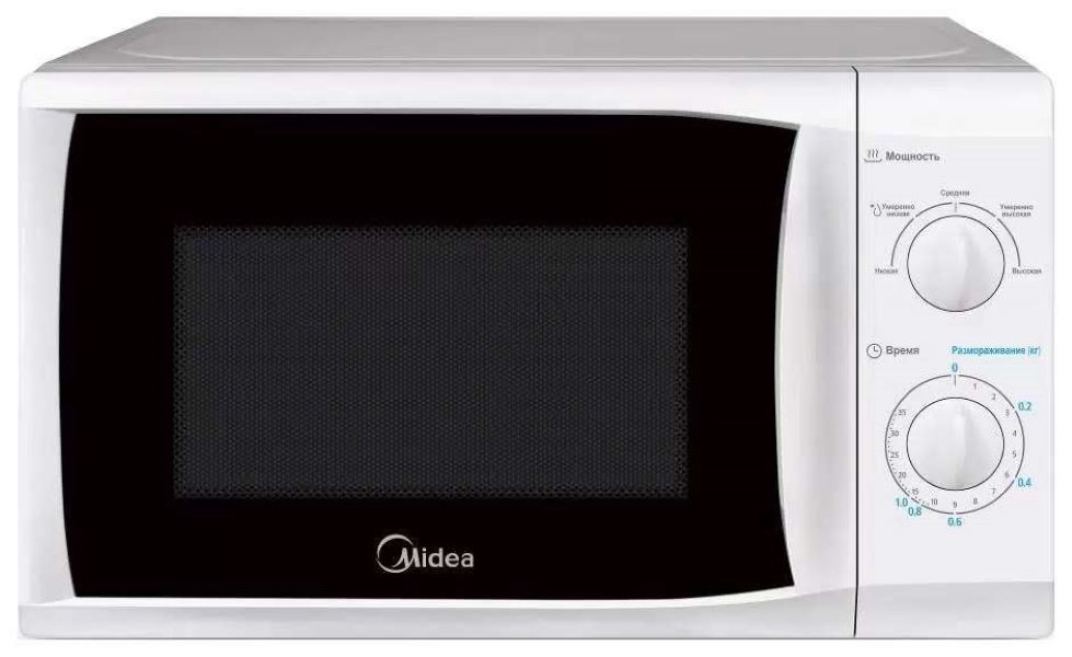 

Микроволновая печь соло Midea MM720CFB, Белый;черный, MM720CFB