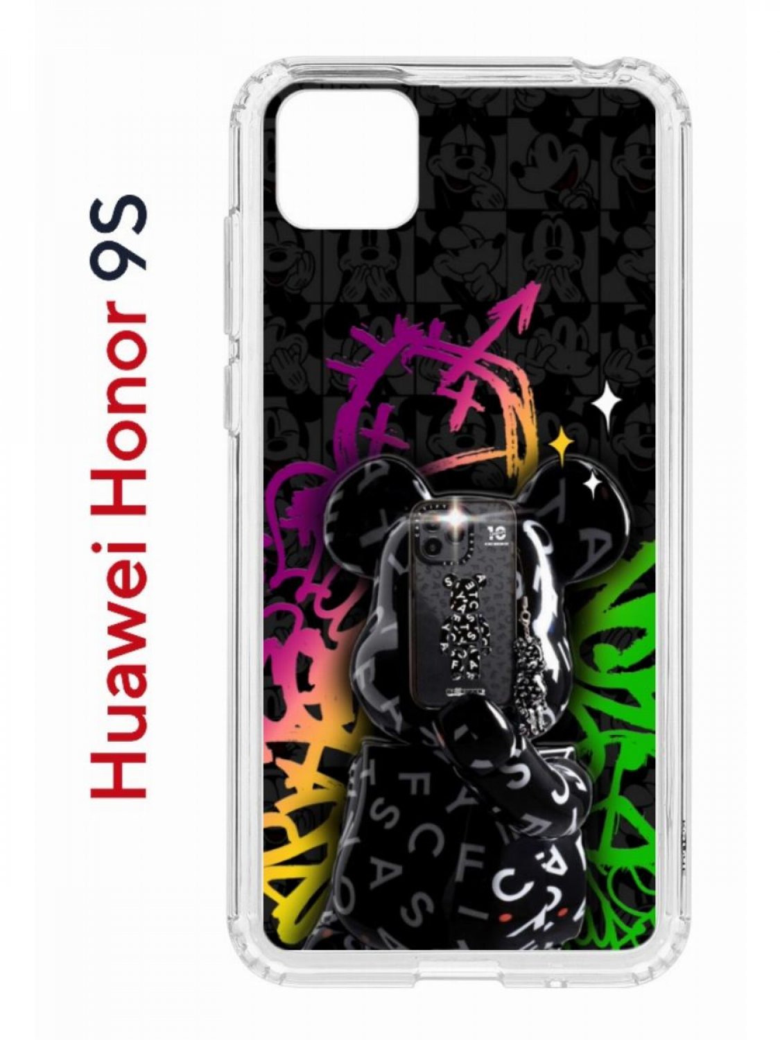 Чехол на Honor 9S, Huawei Y5p 2020 Kruche Print Микки Маус, противоударный бампер