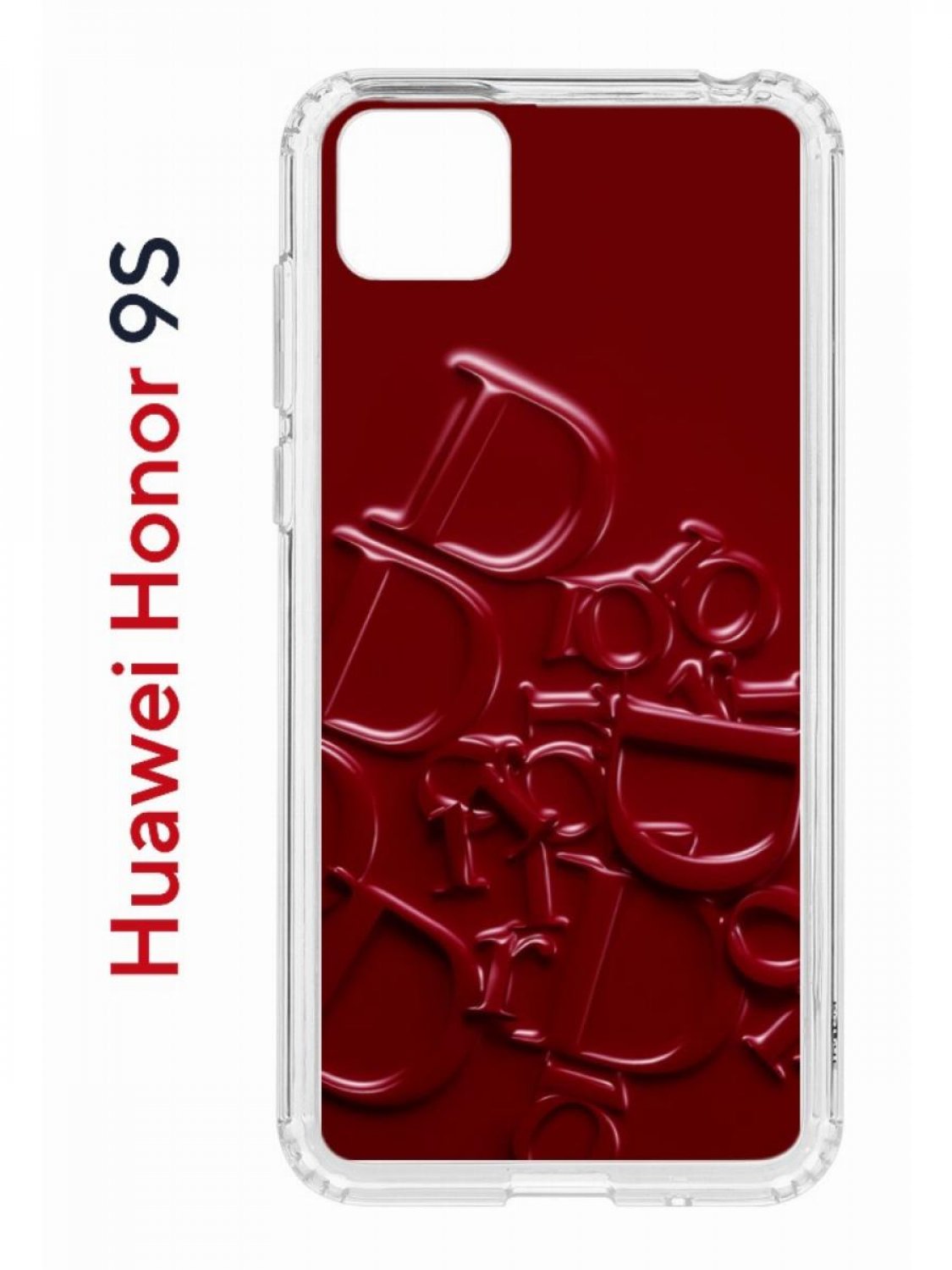 фото Чехол на honor 9s, huawei y5p 2020 с принтом kruche print dior, противоударный бампер кruче