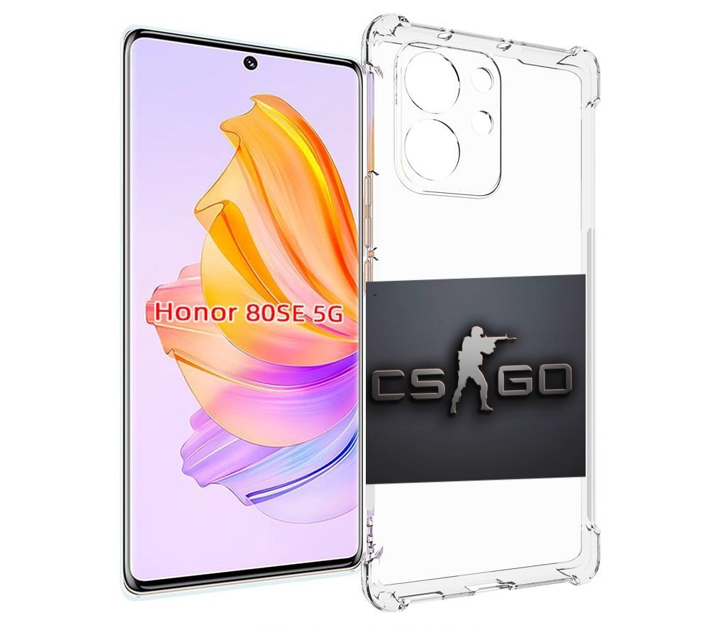 

Чехол MyPads CS go логотип мужской для Honor 80 SE, Прозрачный, Tocco