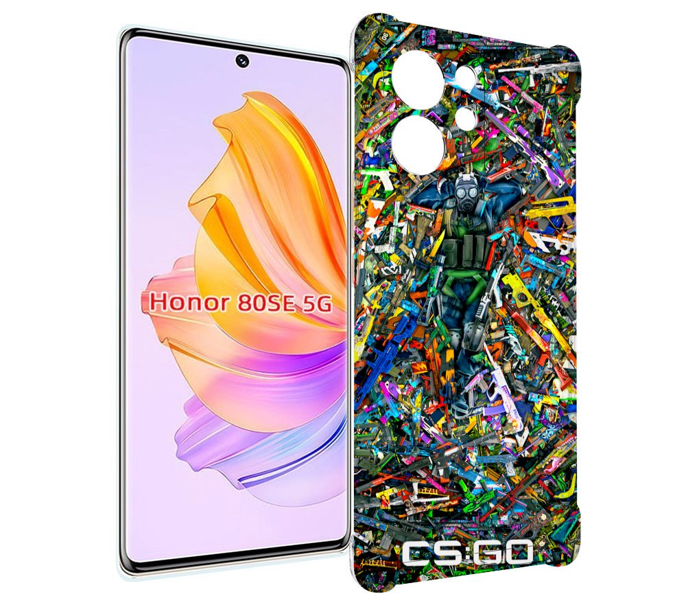 

Чехол MyPads CS GO guns skins мужской для Honor 80 SE, Прозрачный, Tocco