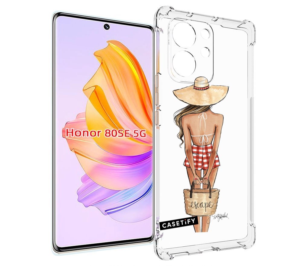 

Чехол MyPads CASETiFY женский для Honor 80 SE, Прозрачный, Tocco