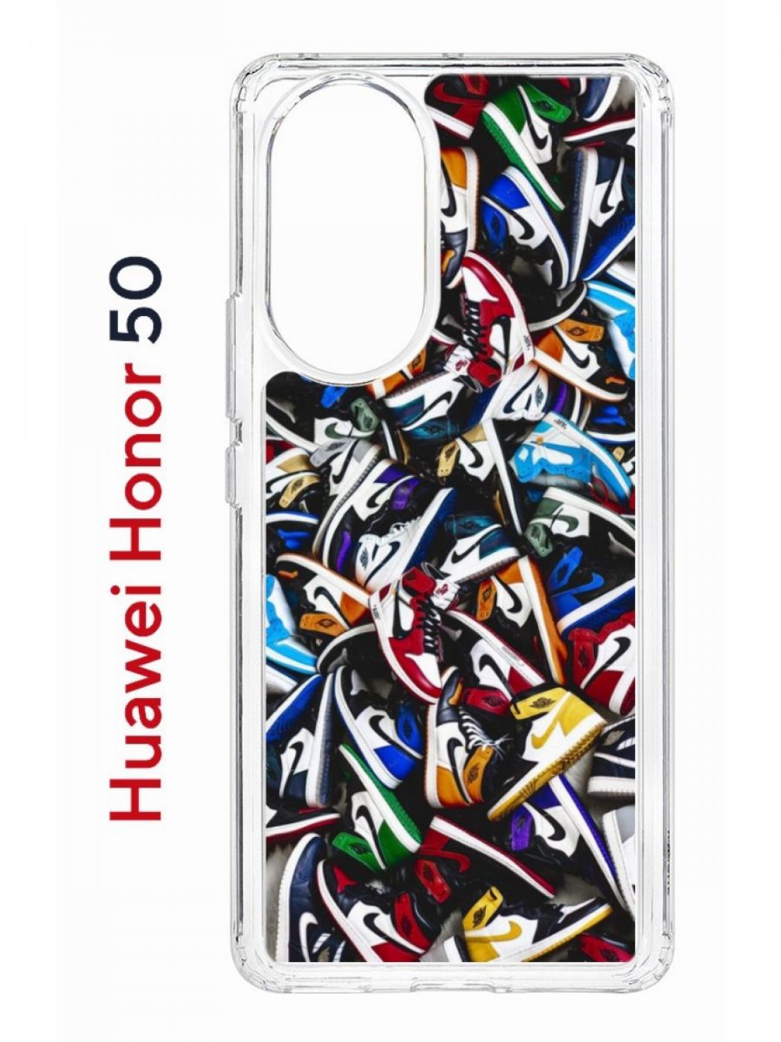 Чехол на Honor 50, Huawei Nova 9 Kruche Print Кроссовки Nike Air, противоударный бампер