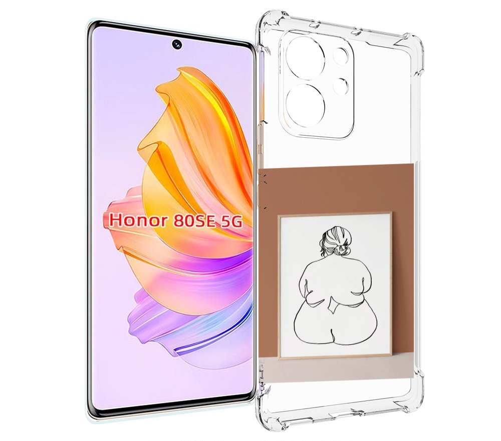 

Чехол MyPads Body Positive Female Figure Line Art женский для Honor 80 SE, Прозрачный, Tocco