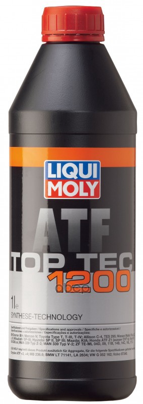 фото Liquimoly top tec atf 1200 (1l)_масло трансмиссионное !синт.для акпп gm dexron iiih/vi liq liqui moly