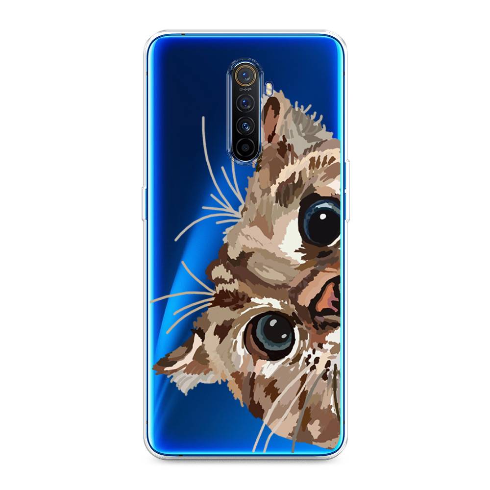 

Чехол на Realme X2 Pro "Любопытный кот", Коричневый;синий;черный, 251750-1