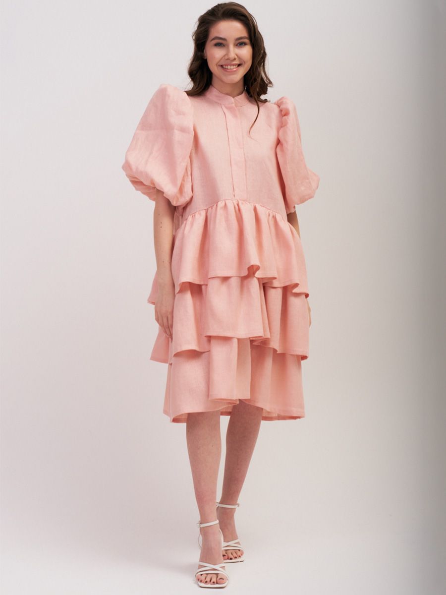 Платье женское Line Textile Кенди оранжевое 40-42 RU