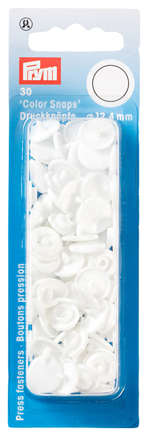 

Кнопка Prym 393103 Color Snaps, диаметр 12,4 мм, белый, 30 шт