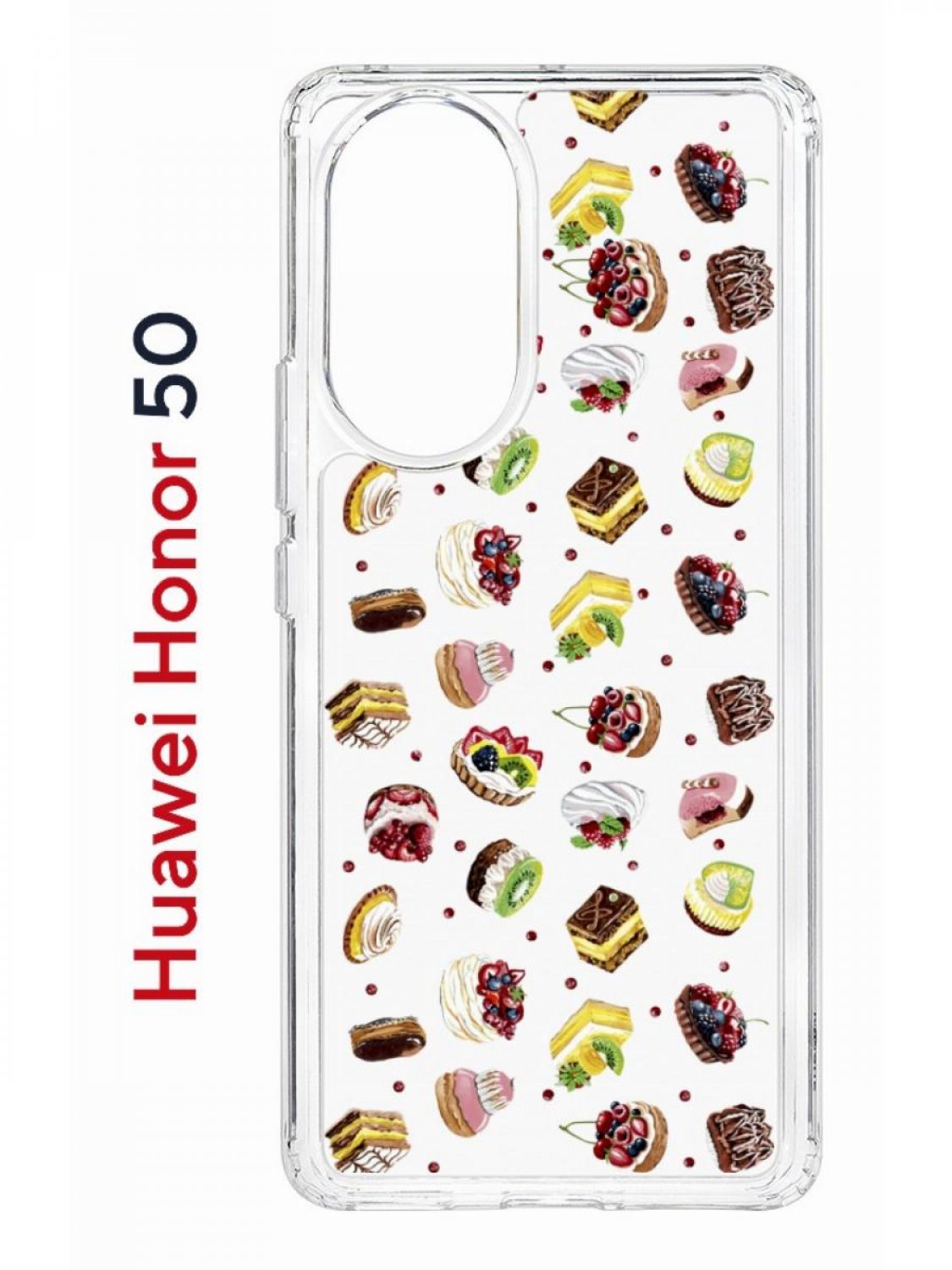

Чехол на Honor 50, Huawei Nova 9 с принтом Kruche Print Cake, противоударный бампер, Прозрачный;коричневый;желтый;розовый, Хонор 50, Хуавей Нова 9